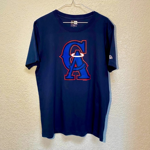 California Angels T-Shirt Men’s Large Blue New Era Short Sleeve MLB Baseball Tee - Picture 1 of 9